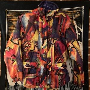 Vintage 90’s ski jacket, super jazzy and fun✨